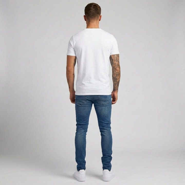 Mænds Slim Fit Afslappet Stretch Denim Jeans