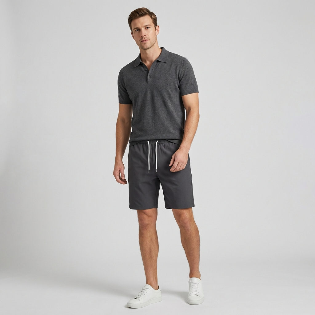 Højtaljede sommershorts til mænd