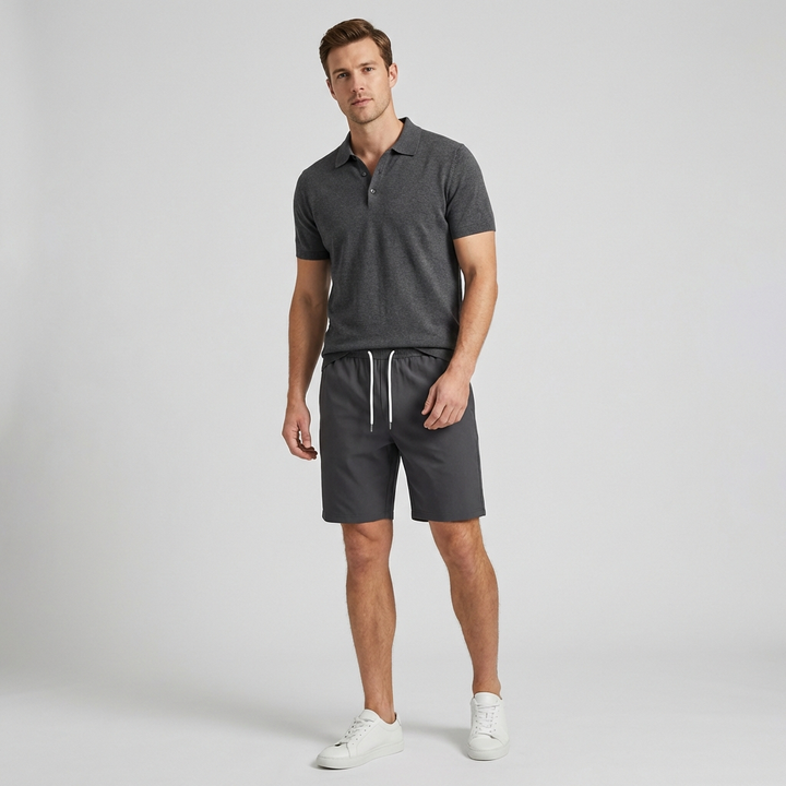 Højtaljede sommershorts til mænd