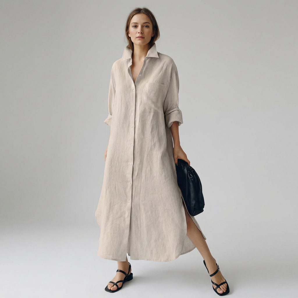Elegant lang sommerkjole til kvinder