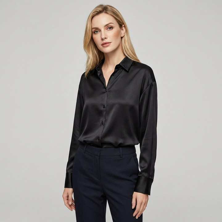 Satinbluse til kvinder