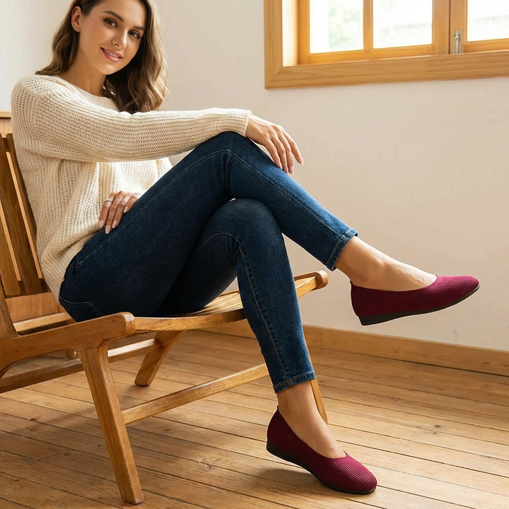 Eu's Åndbar Anti-Slip Sommer Ballerina Sko til Kvinder