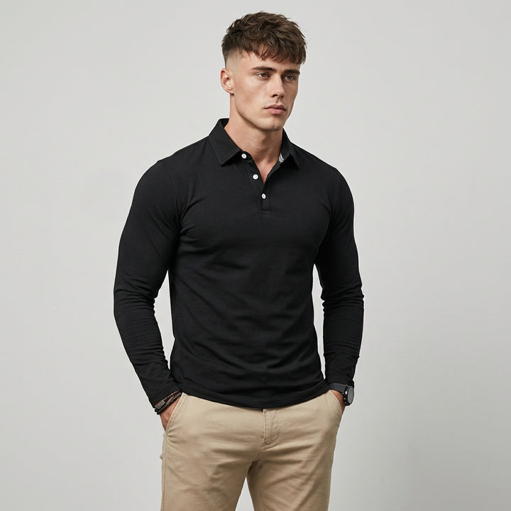 Mænd ' s Long-Sleeve Polo Shirt
