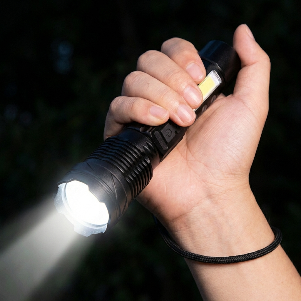 OutdoorHaven Militær Lommelygte – 5000 Lumen Taktisk Lygte
