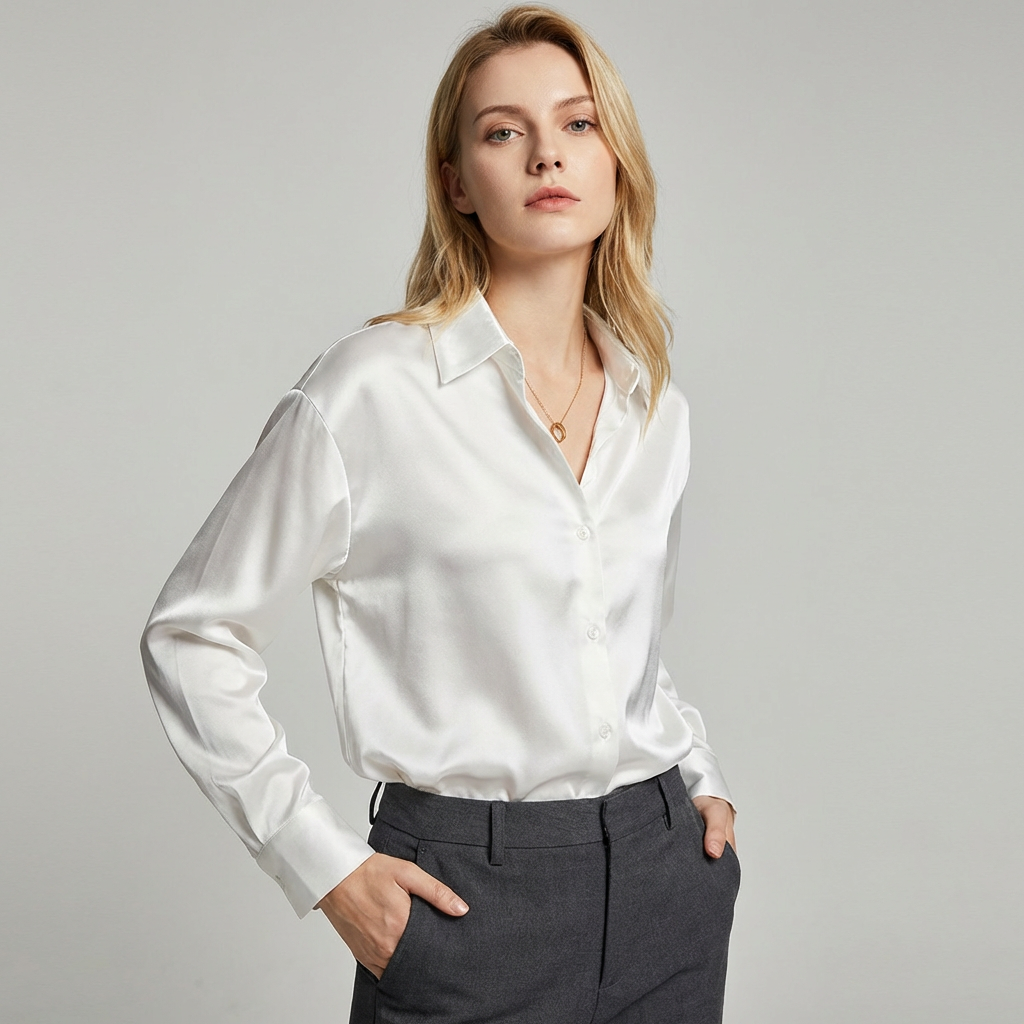Elegant satin bluse