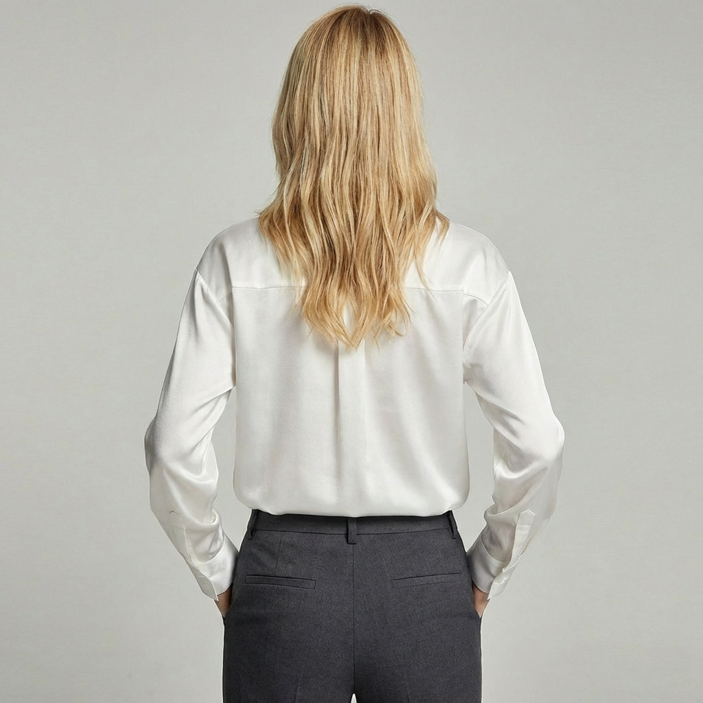 Elegant satin bluse