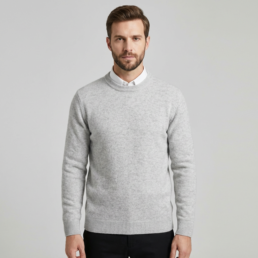 Klassiske Cashmere-Blanding Mænds Pullover