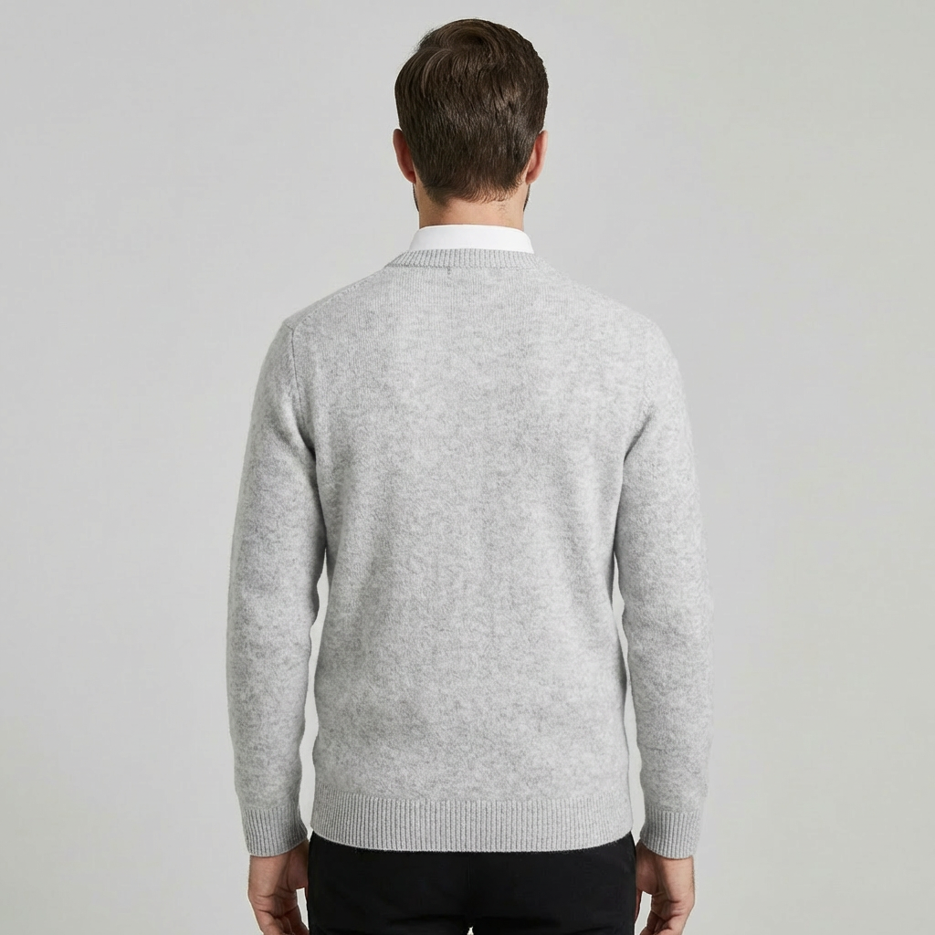 Klassiske Cashmere-Blanding Mænds Pullover