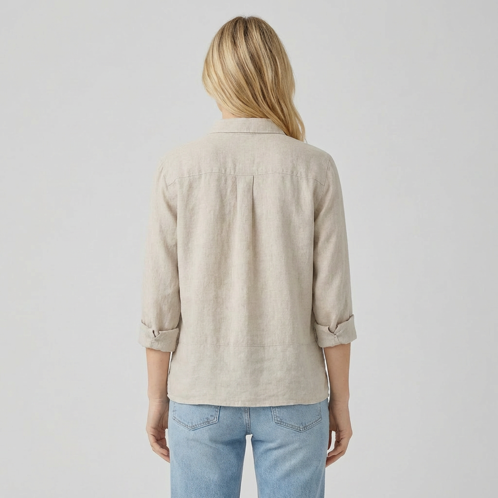 Elegant langærmet bluse til kvinder