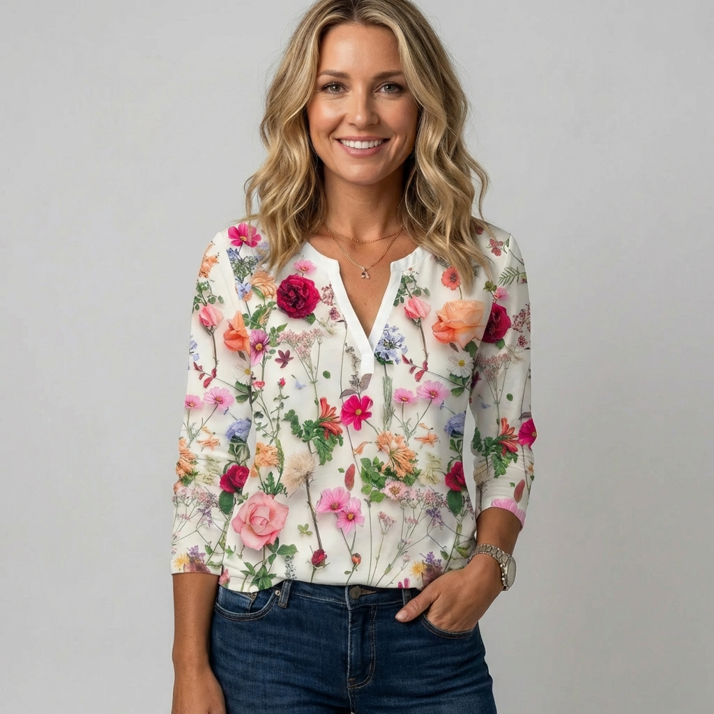 Afslappet blomsterprint til kvinder