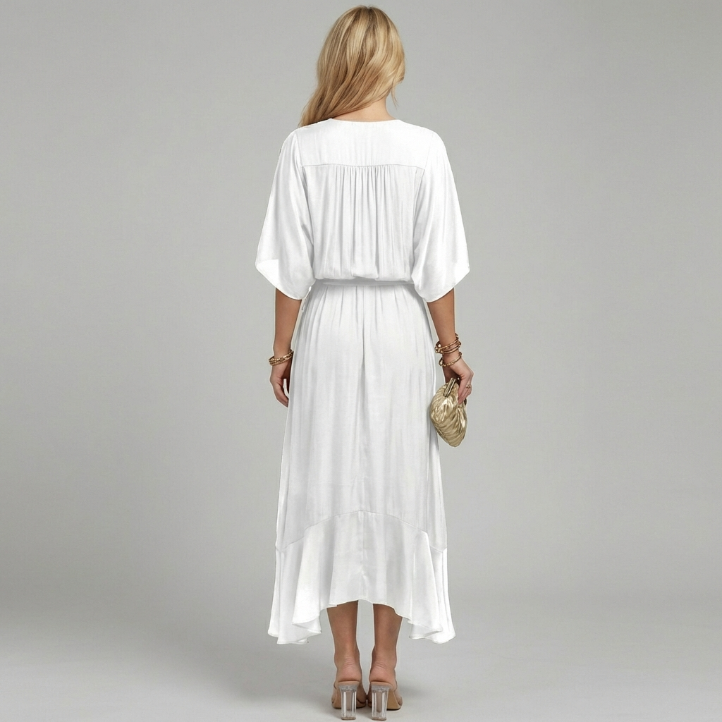 Elegant kjole med V-hals