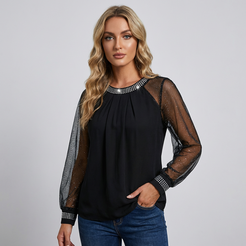 Sequin Mesh Top