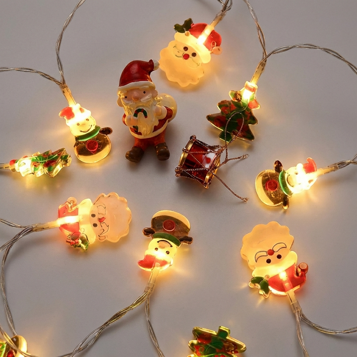 Julelyskæde Snemand