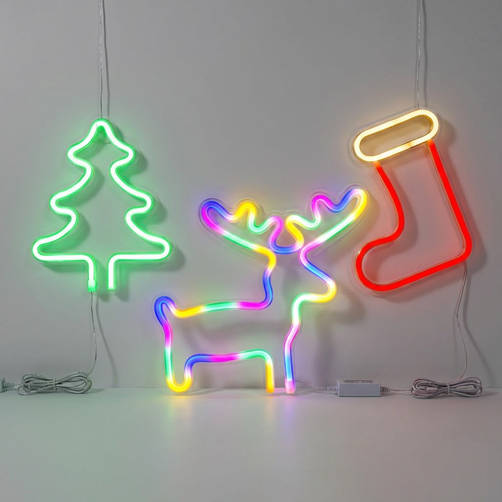 Juletræ neonskilt