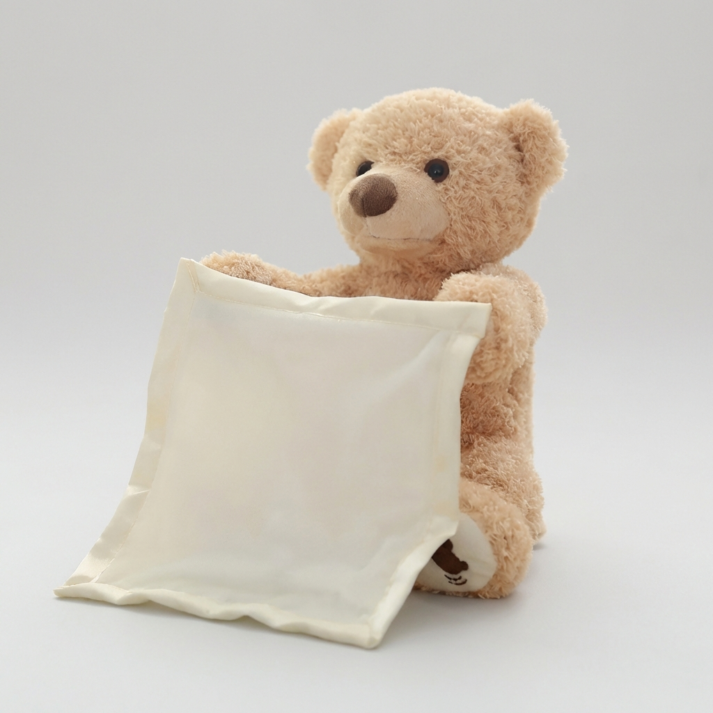 Peek-A-Boo-Bamse - Interdraft Plyslegetøj