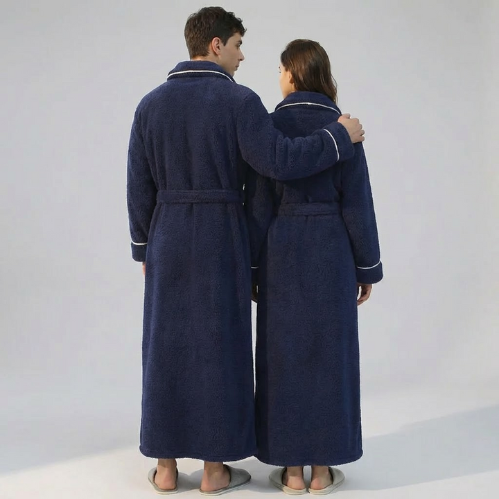 Luksuriøs fleece badekåbe med varm og behagelig komfort