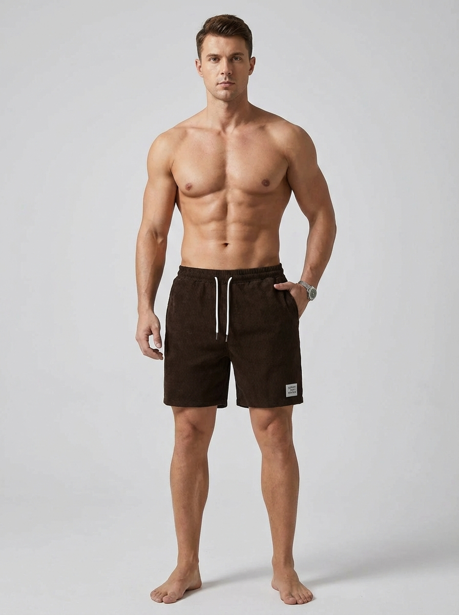 Afslappede fløjlsshorts til mænd