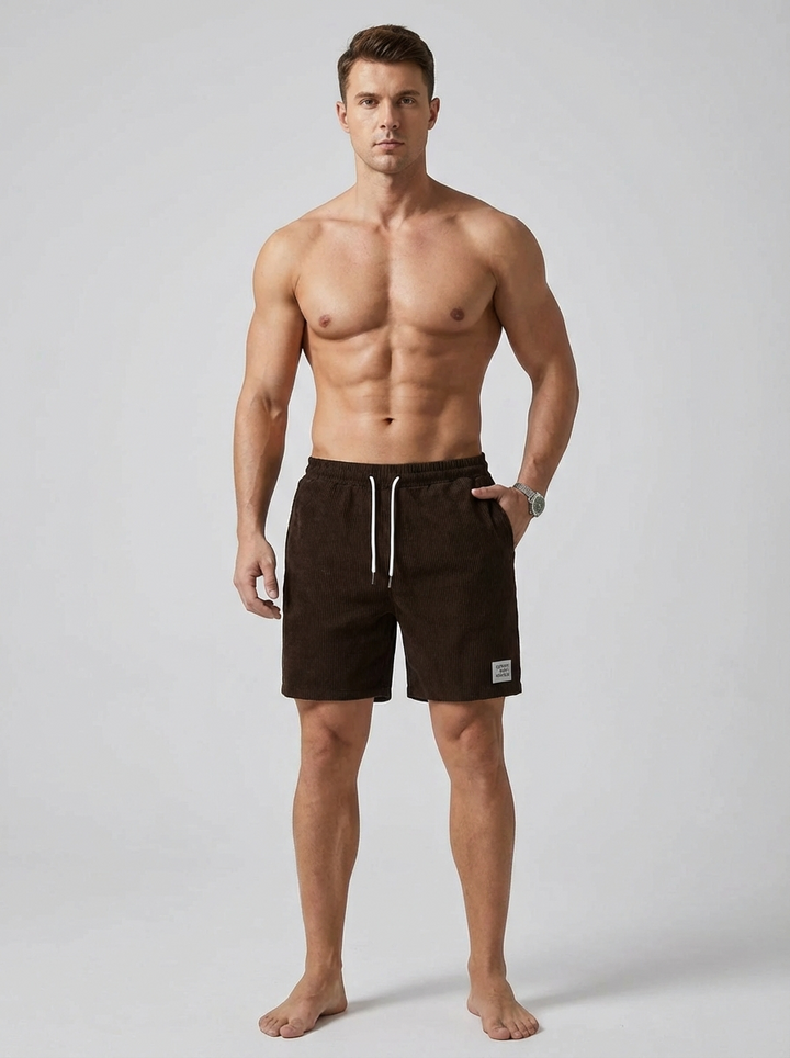 Afslappede fløjlsshorts til mænd