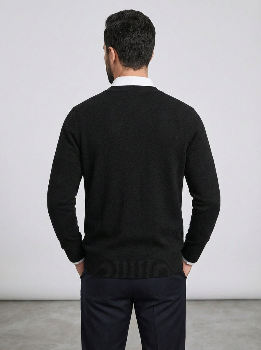 Strikket cardigansweater til mænd
