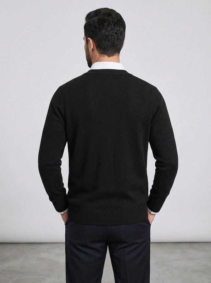 Strikket cardigansweater til mænd