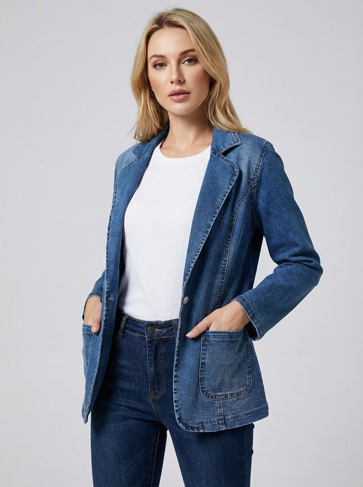 Stilfuld denimblazer til kvinder
