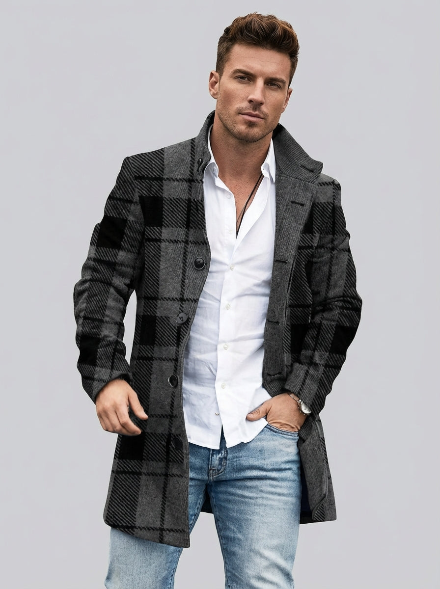 Stilfuld herrevinterfrakke