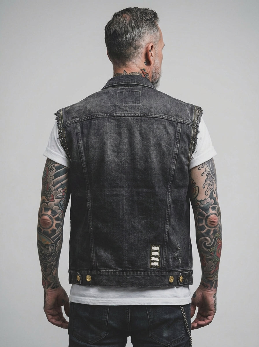 Retro Denim Herrevest