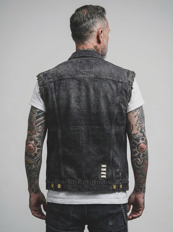 Retro Denim Herrevest