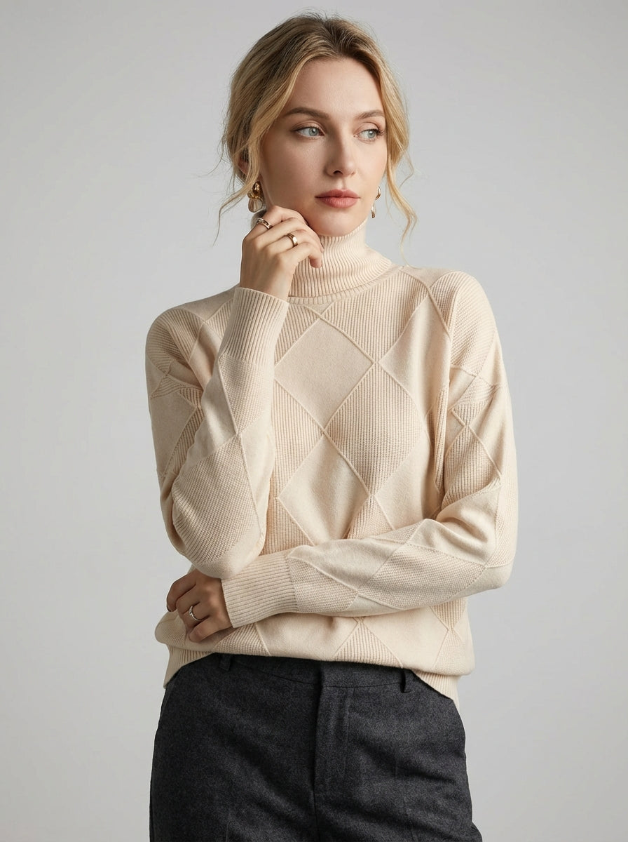 Luksuriøs Cashmere-rullekravetrøje til kvinder