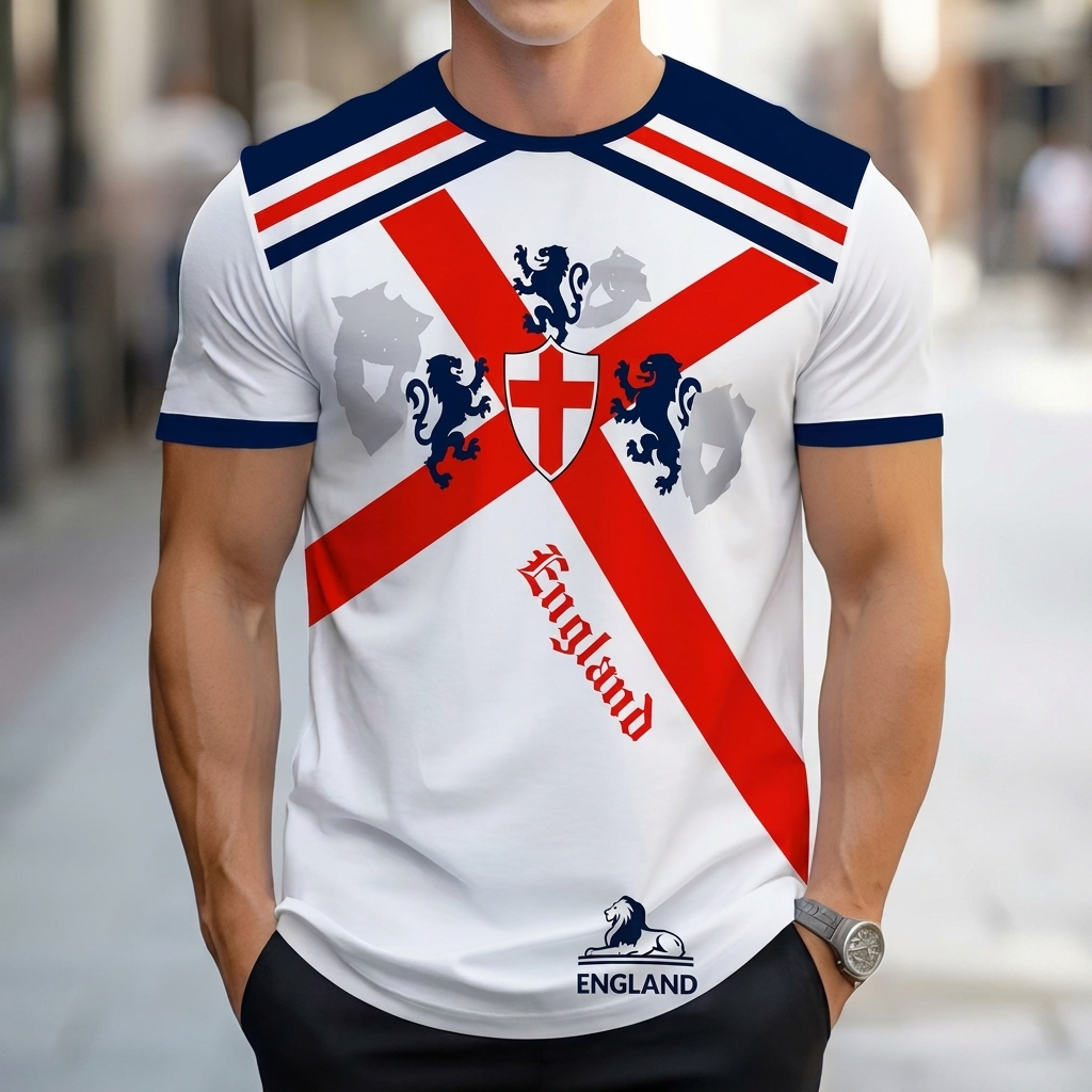 Mænds England Fodbold T-Shirt