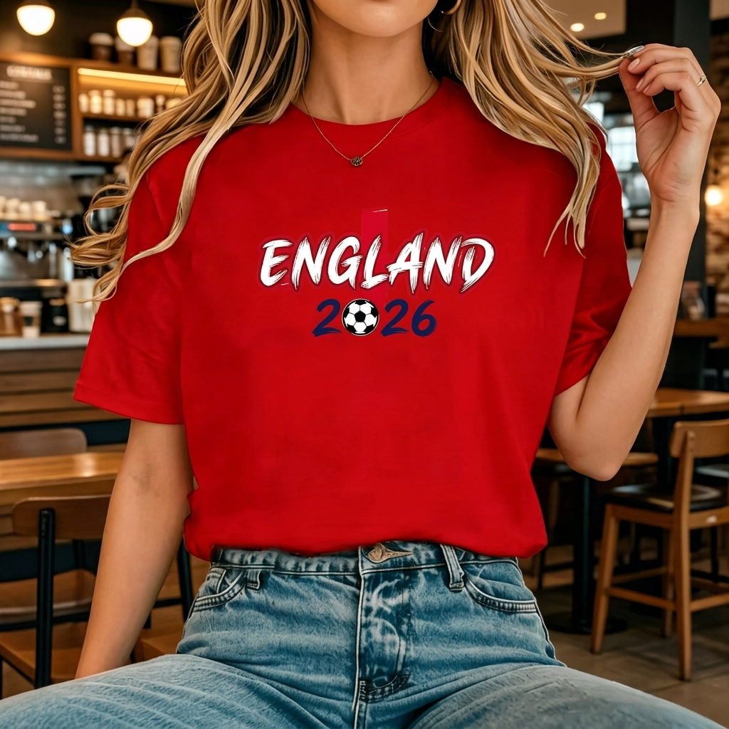 England Inspireret Kvinders Fodbold T-shirt