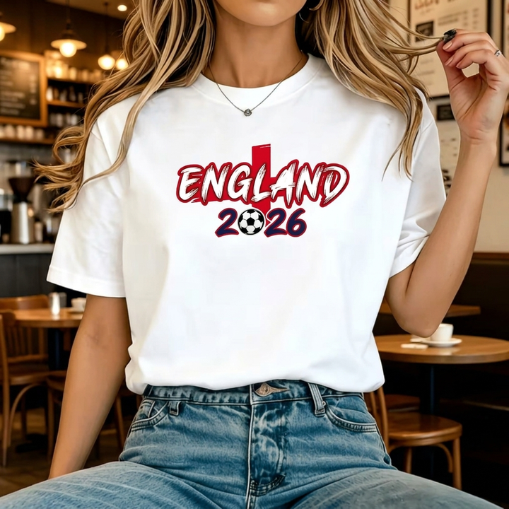 England Inspireret Kvinders Fodbold T-shirt