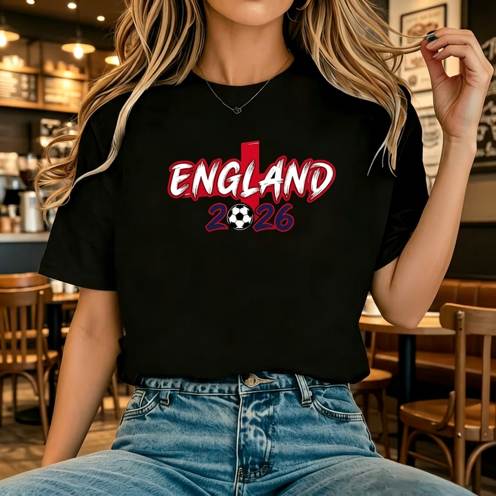 England Inspireret Kvinders Fodbold T-shirt