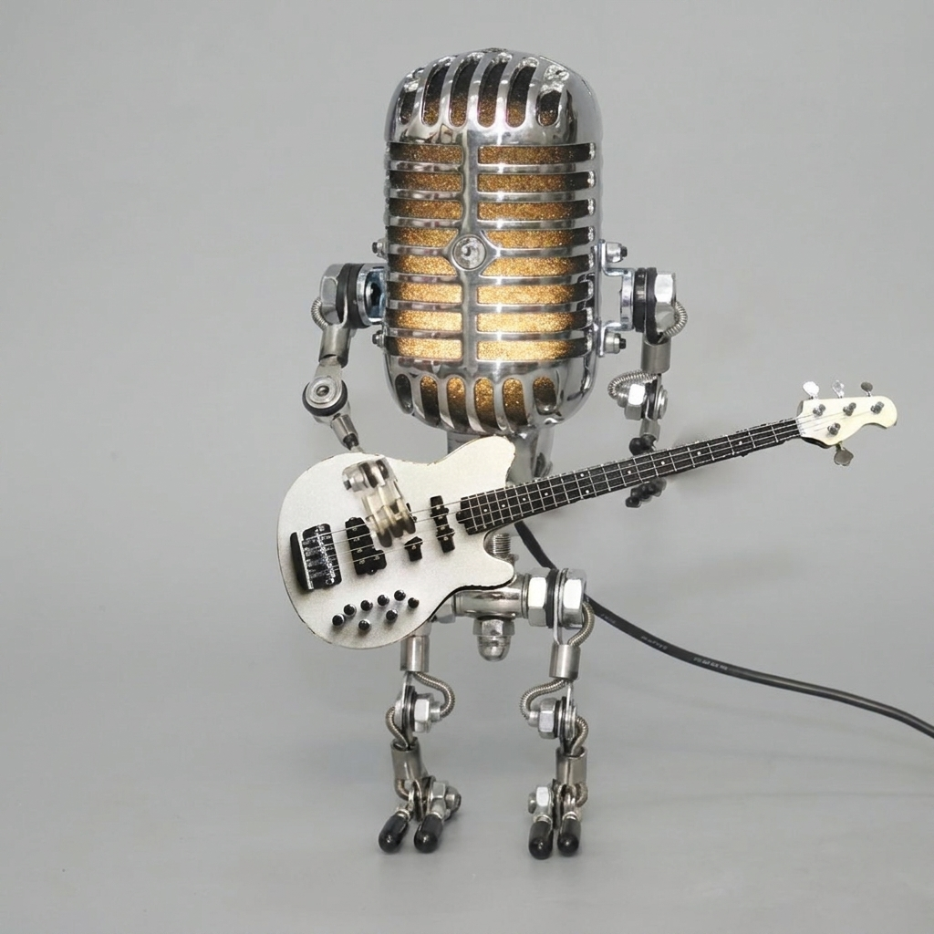 Dekorativ Robot Bordlampe