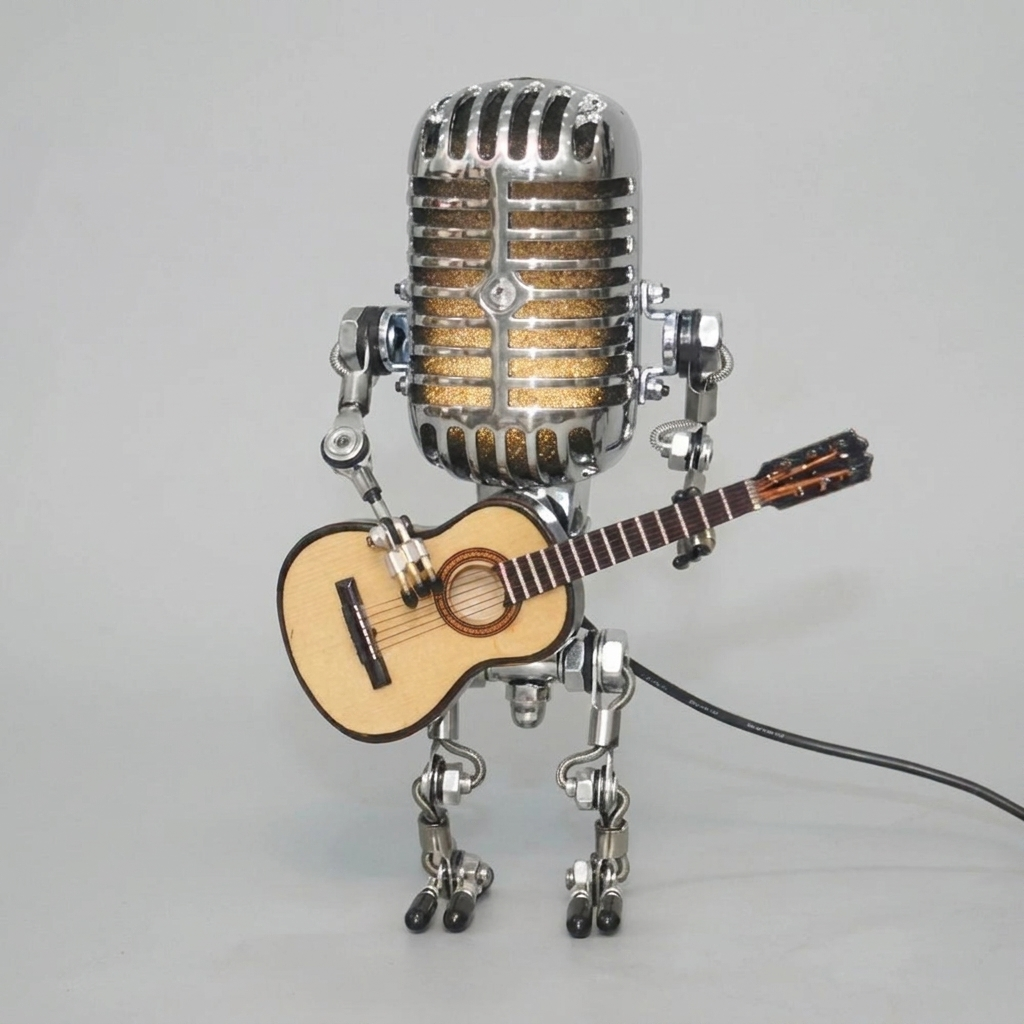 Dekorativ Robot Bordlampe