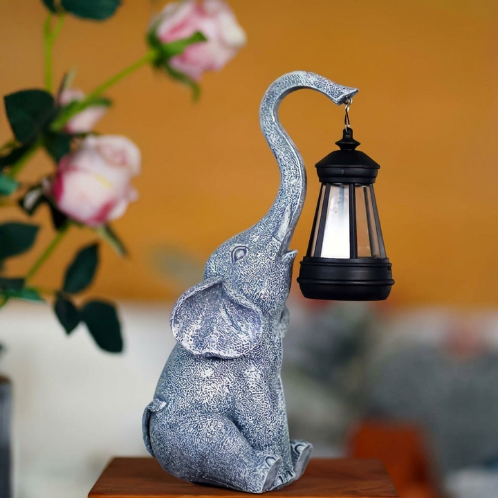 Dekorativ Elefant Solcellelampe
