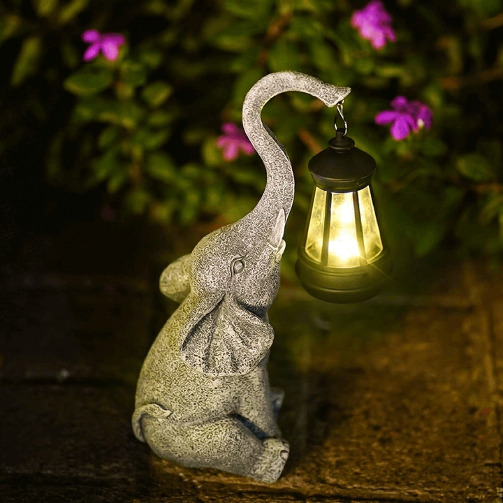 Dekorativ Elefant Solcellelampe
