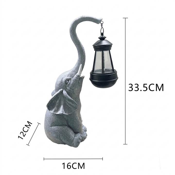 Dekorativ Elefant Solcellelampe