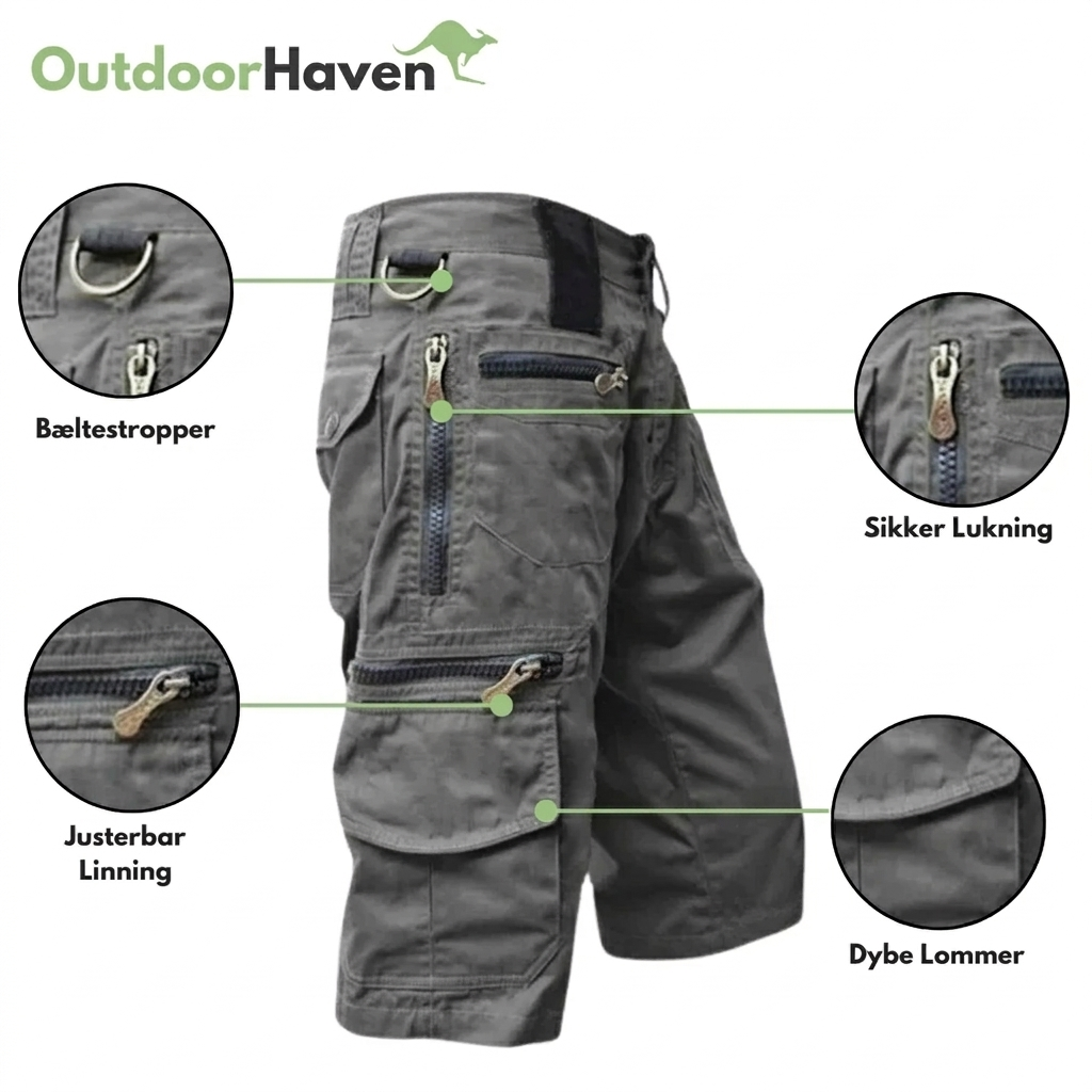Komfortable Herre Cargo Shorts