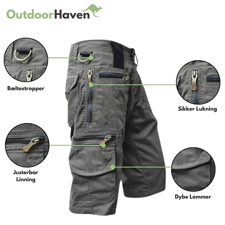 Komfortable Herre Cargo Shorts