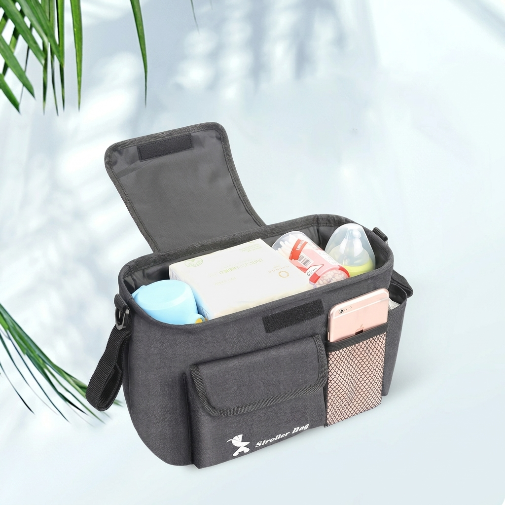 Multi-lomme babyvogn taske