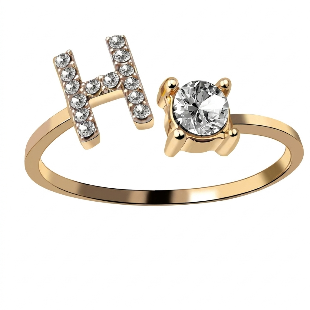 Elegant Ring med Forbogstav til Kvinder