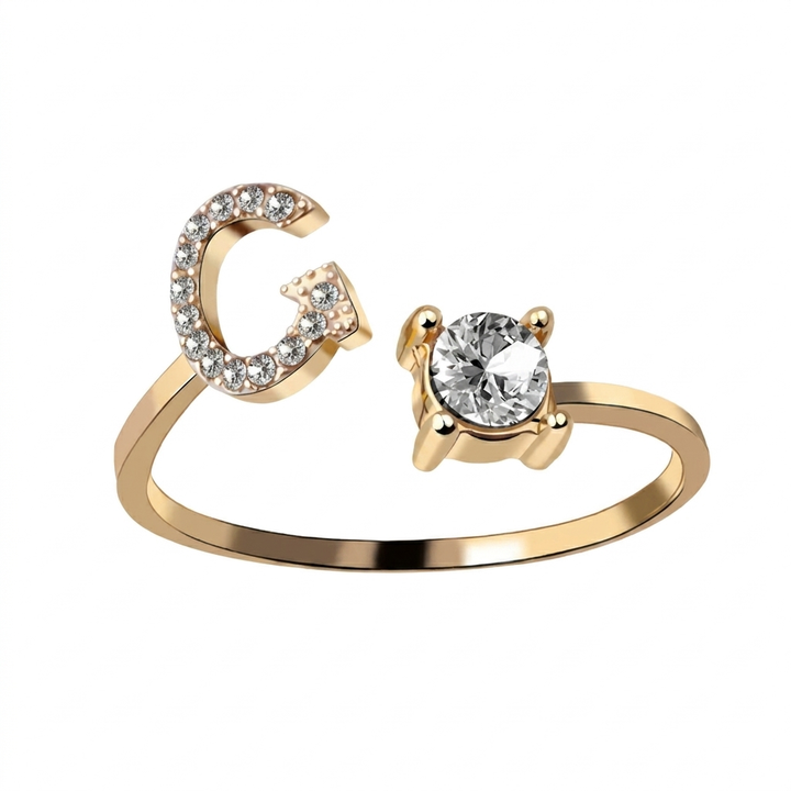 Elegant Ring med Forbogstav til Kvinder