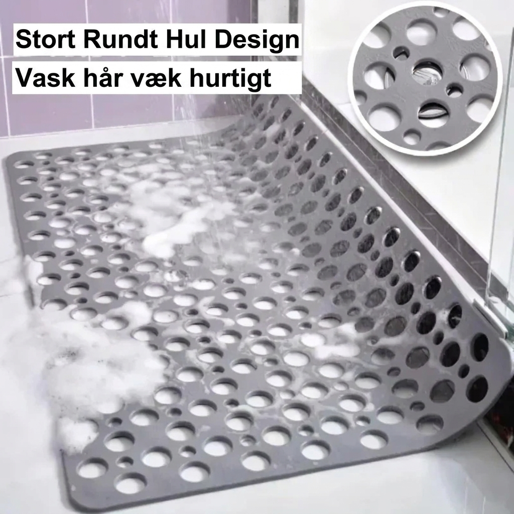 Hurtig-dræning Anti-glidende Brusemåtte til Badekar