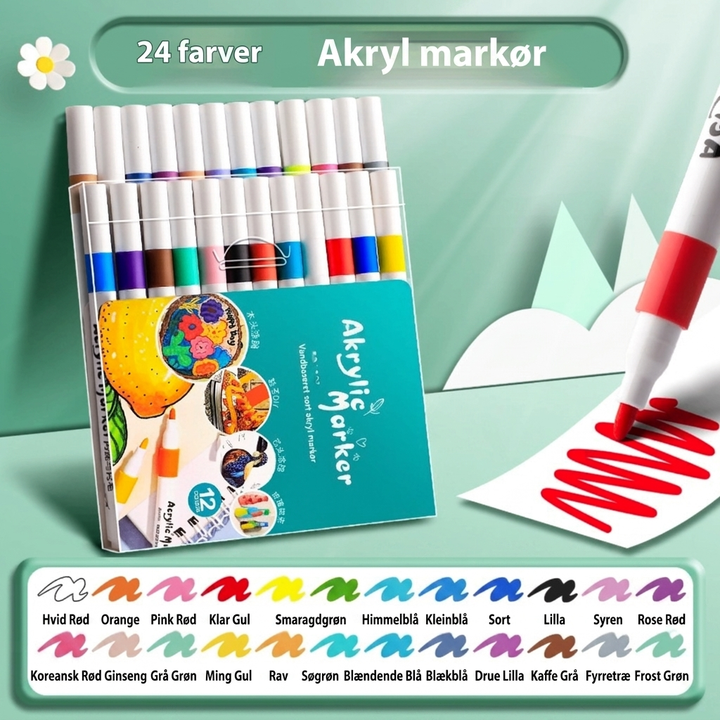 Akrylmarkere med ægte Farvegengivelse