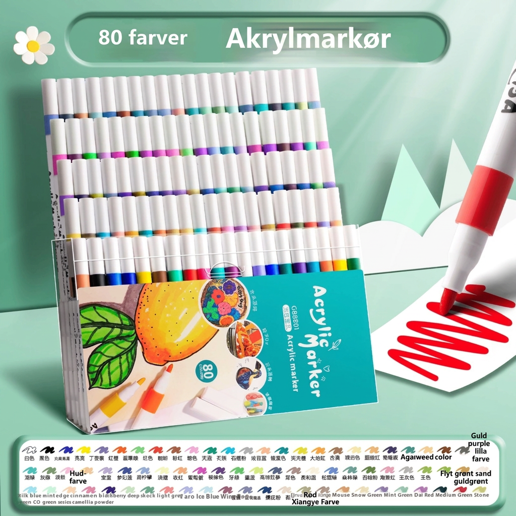 Akrylmarkere med ægte Farvegengivelse