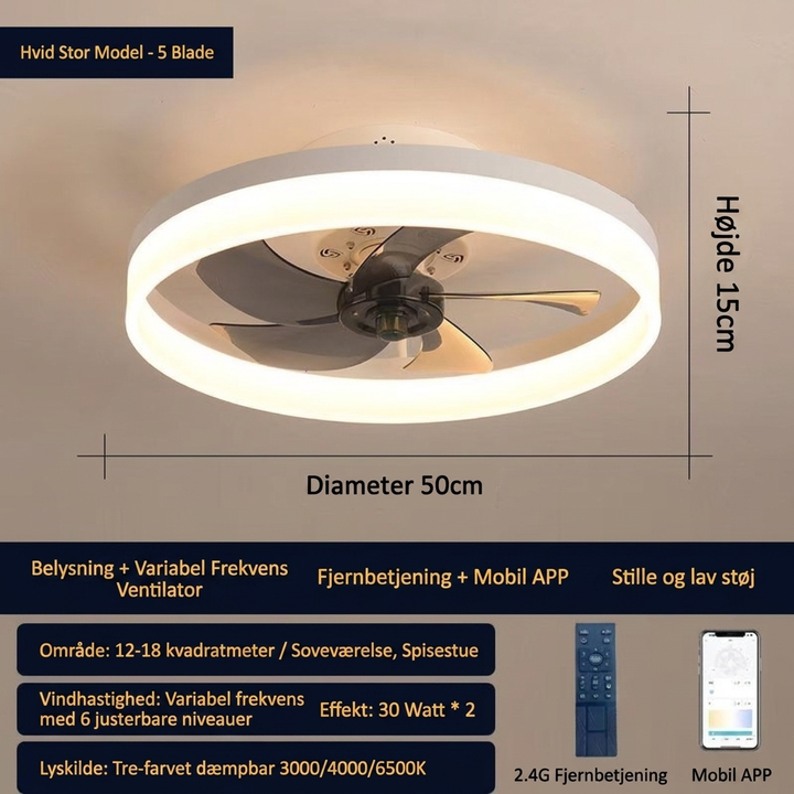 Nordisk Smart Fan Lys