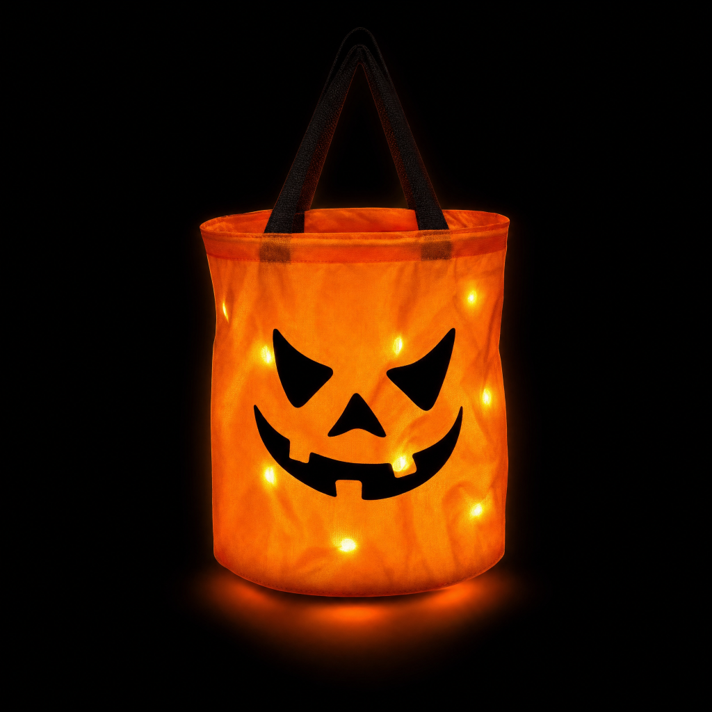 3D Halloween-græskar slik-eller-bytte-taske
