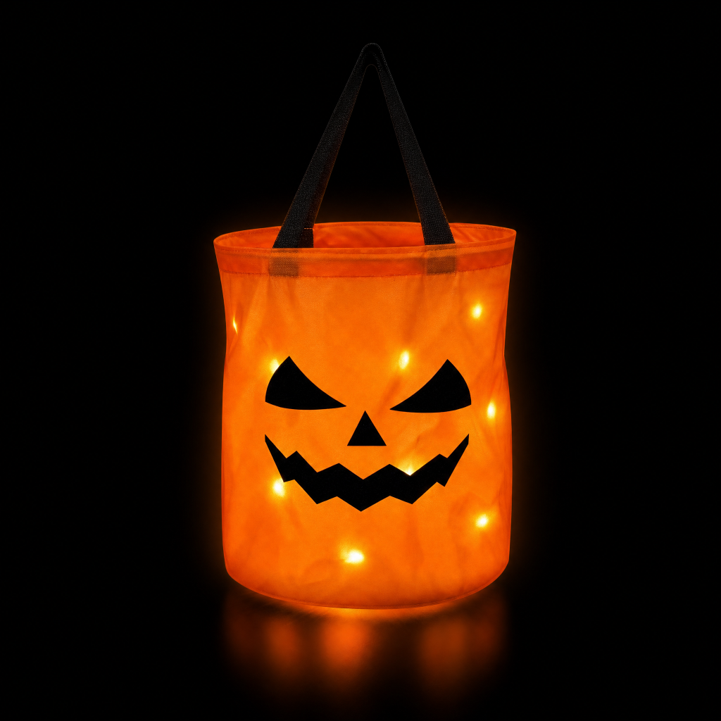 3D Halloween-græskar slik-eller-bytte-taske