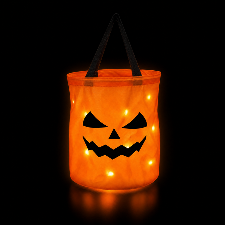 3D Halloween-græskar slik-eller-bytte-taske